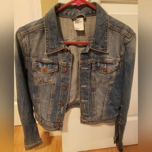 H&M Cropped Denim Jacket sz EU 36 US S